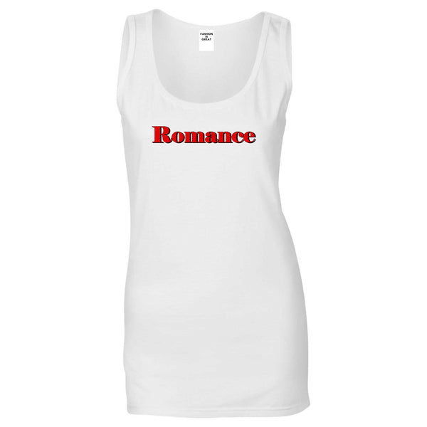 Romance Red Shadow White Womens Tank Top