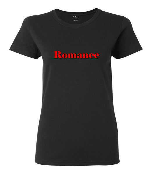Romance Red Shadow Black Womens T-Shirt