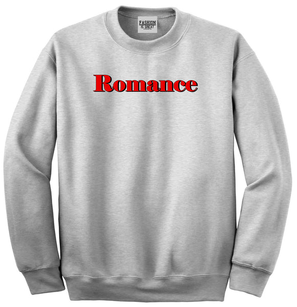 Romance Red Shadow Grey Womens Crewneck Sweatshirt