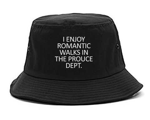Romantic Produce Dept Food black Bucket Hat