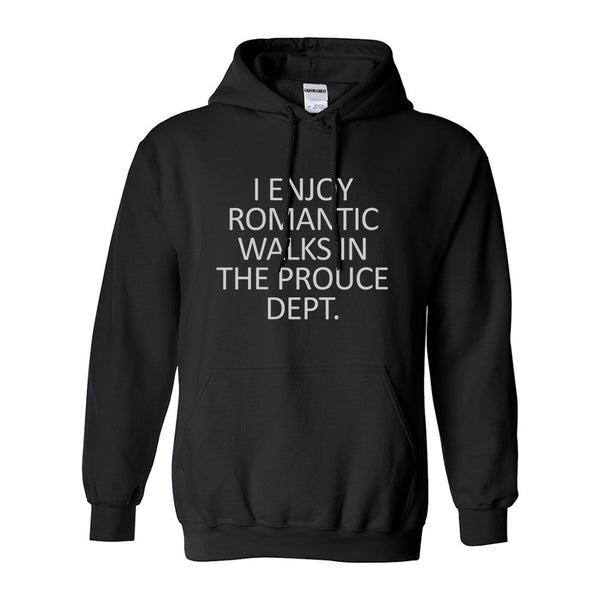 Romantic Produce Dept Food Black Womens Pullover Hoodie