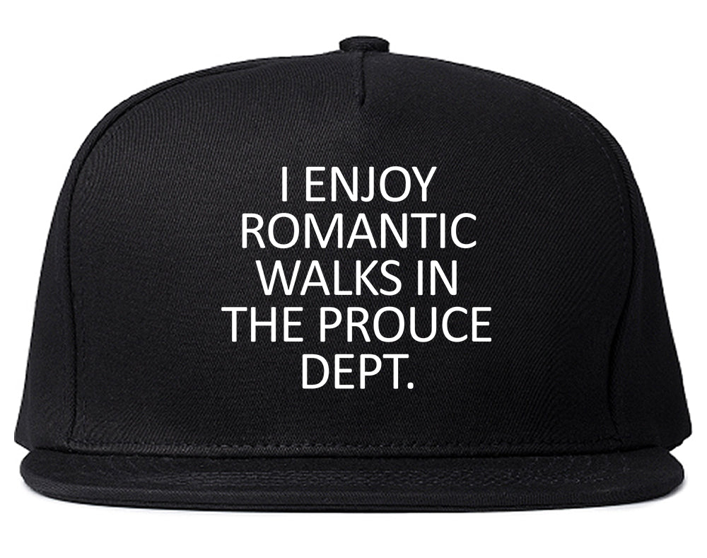 Romantic Produce Dept Food Black Snapback Hat