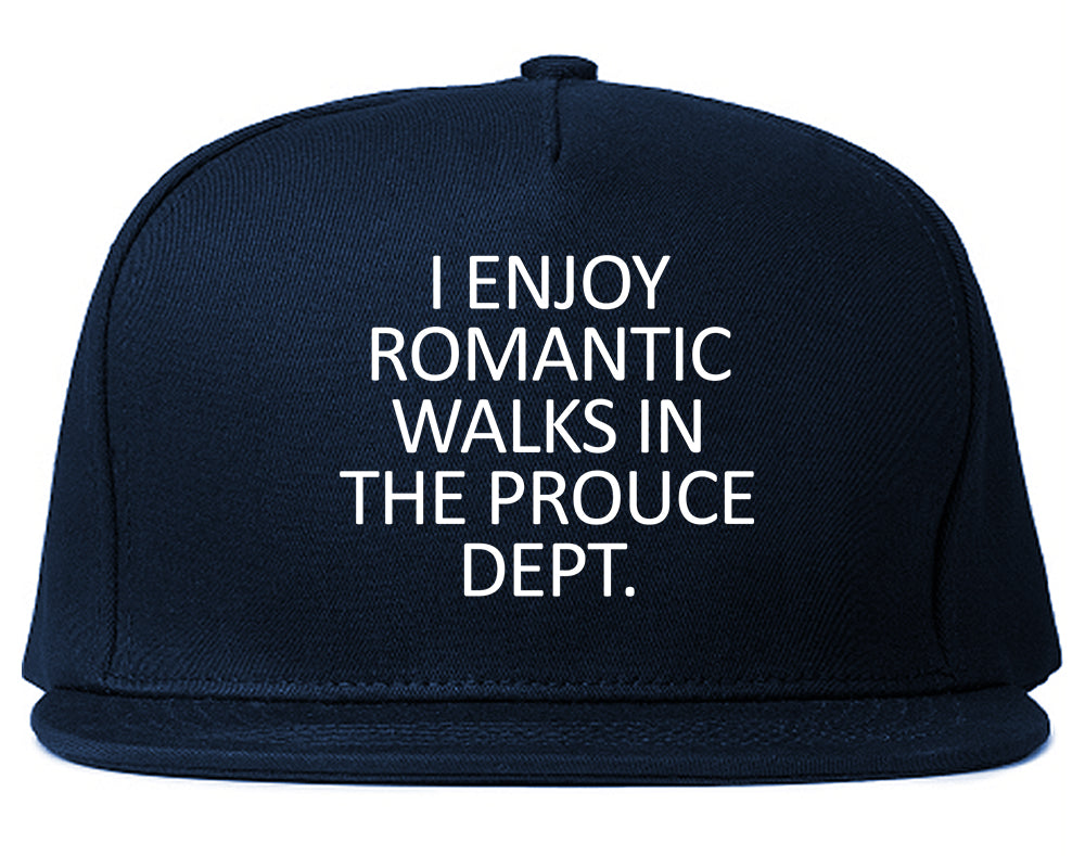 Romantic Produce Dept Food Blue Snapback Hat