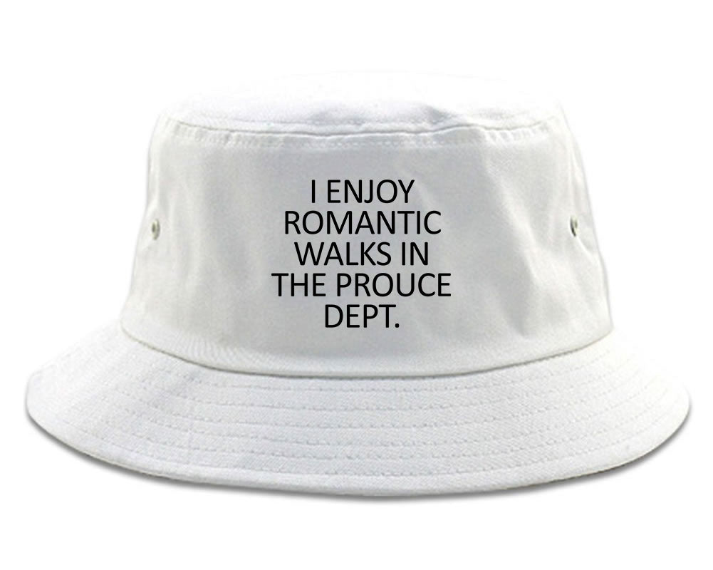 Romantic Produce Dept Food white Bucket Hat