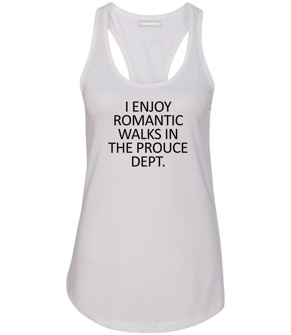 Romantic Produce Dept Food White Womens Racerback Tank Top