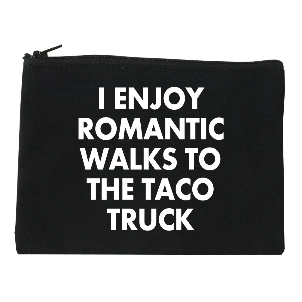 Romantic Taco Truck Food black Makeup Bag