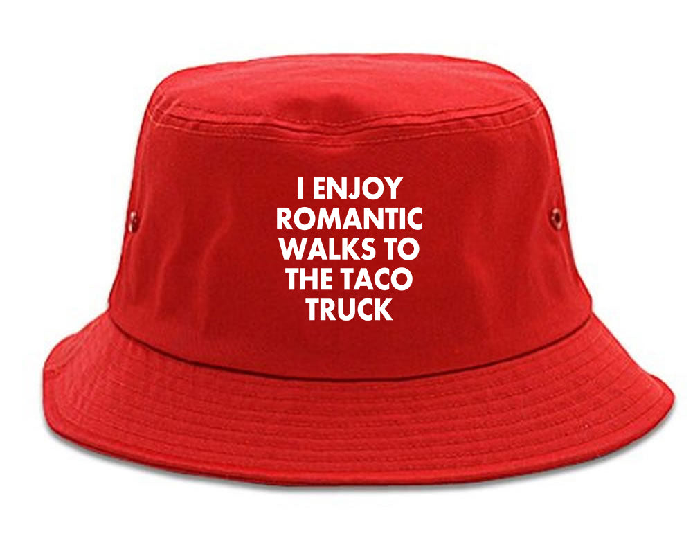 Romantic Taco Truck Food red Bucket Hat