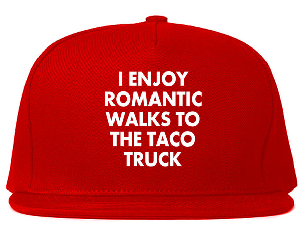 Romantic Taco Truck Food Red Snapback Hat