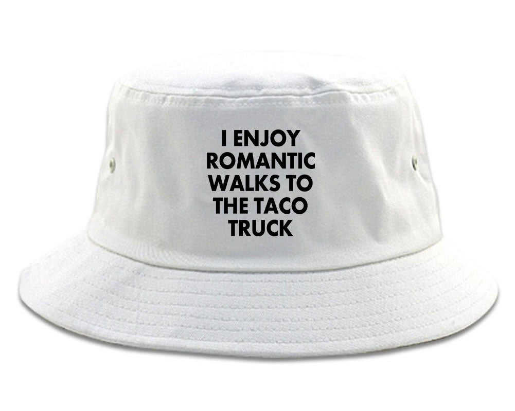 Romantic Taco Truck Food white Bucket Hat