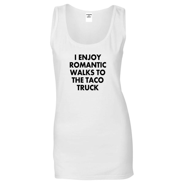 Romantic Taco Truck Food White Womens Tank Top