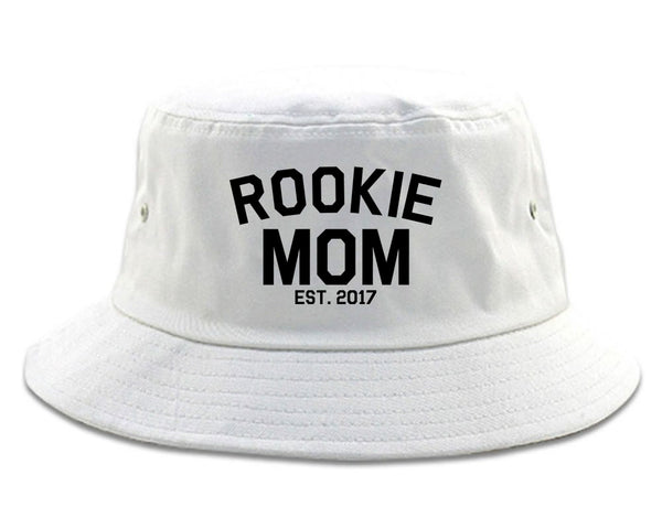 Rookie Mom Est 2017 Gift white Bucket Hat