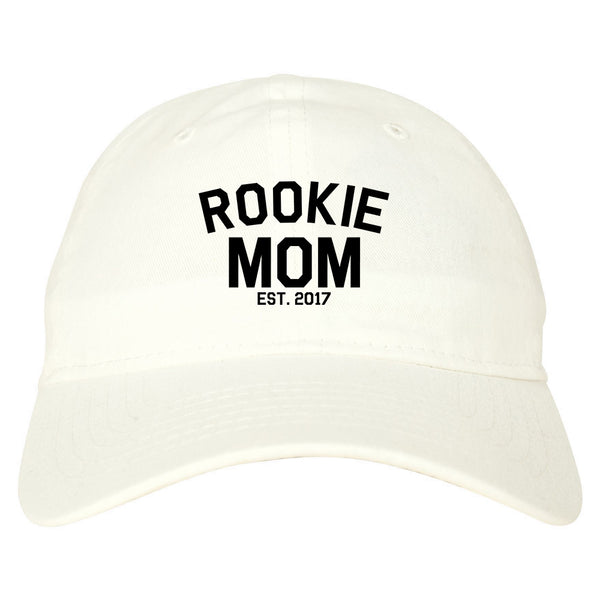 Rookie Mom Est 2017 Gift white dad hat