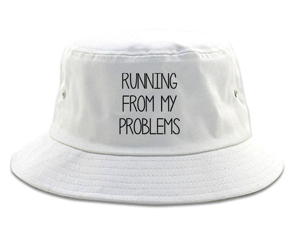 Running From My Problems White Bucket Hat