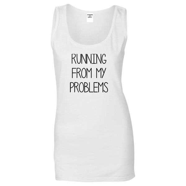 Running From My Problems White Tank Top