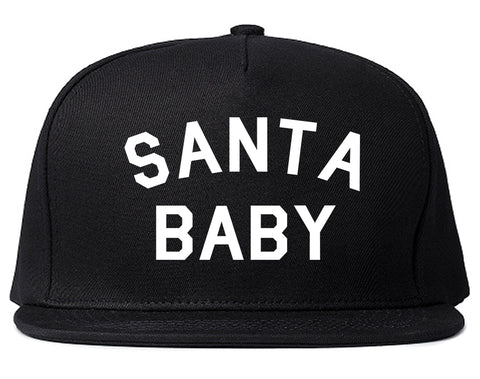 Santa Baby Christmas Black Snapback Hat
