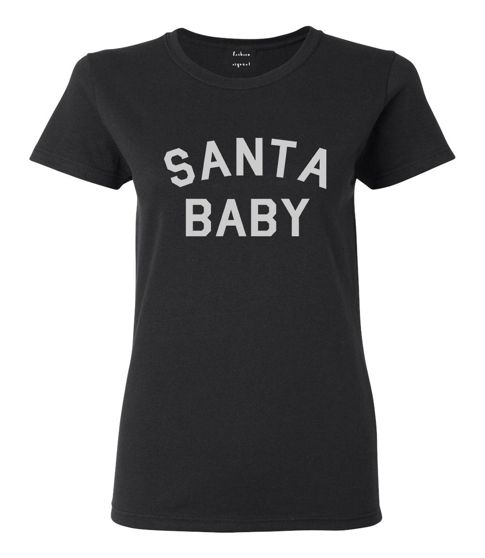 Santa Baby Christmas Black T-Shirt