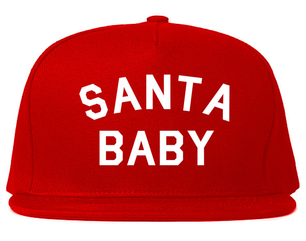 Santa Baby Christmas Red Snapback Hat