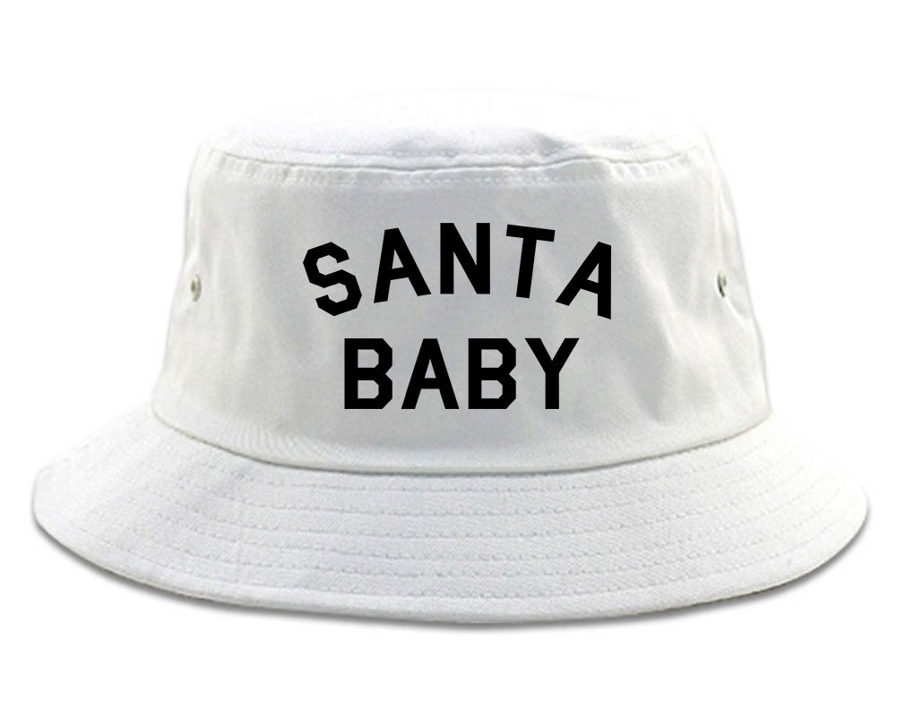 Santa Baby Christmas White Bucket Hat
