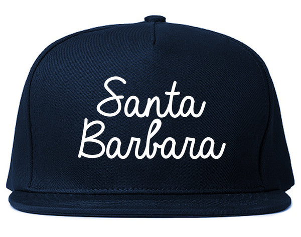 Santa Barbara CA Script Chest Blue Snapback Hat