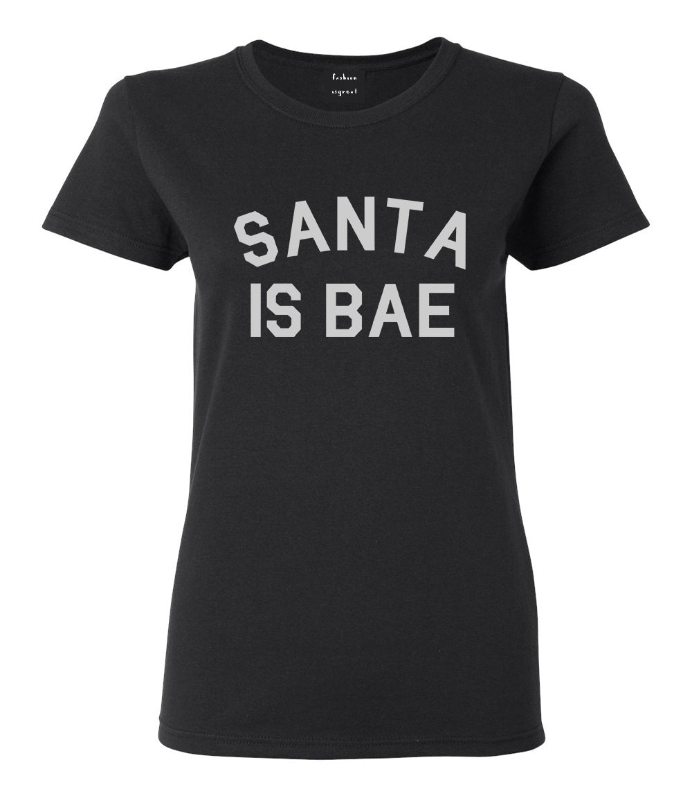 Santa Is Bae Christmas Black T-Shirt