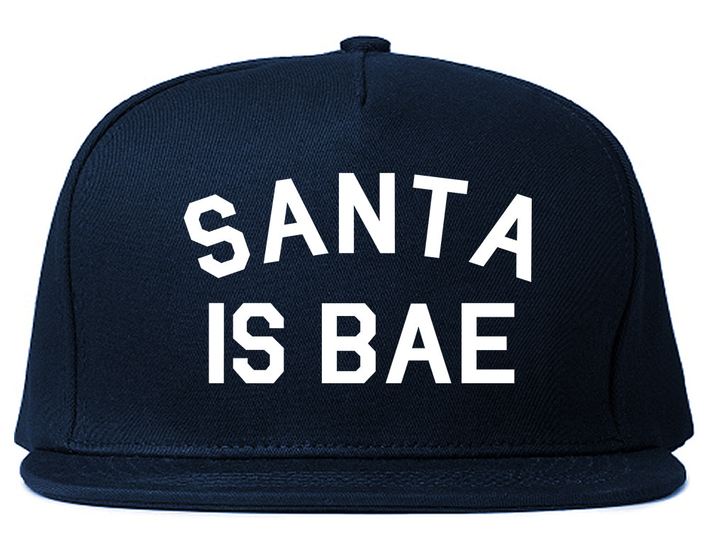 Santa Is Bae Christmas Blue Snapback Hat