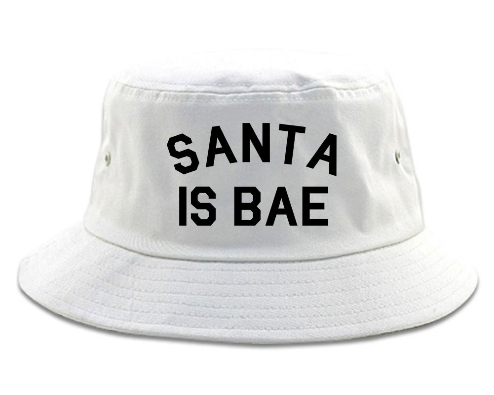 Santa Is Bae Christmas White Bucket Hat