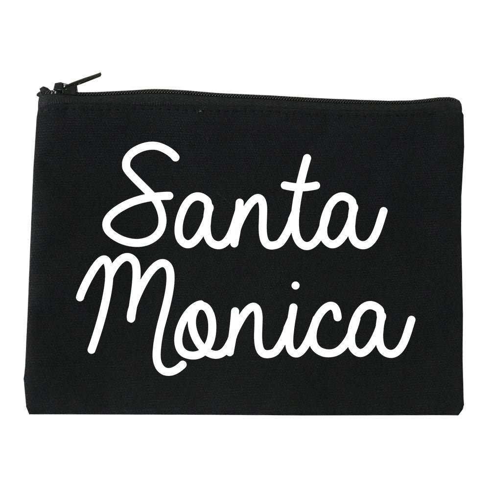 Santa Monica CA Script Chest black Makeup Bag