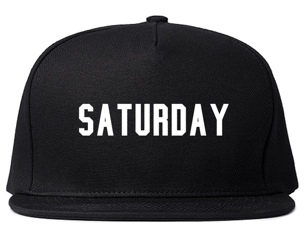 Saturday Days Of The Week Black Snapback Hat