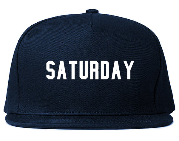 Saturday Days Of The Week Blue Snapback Hat