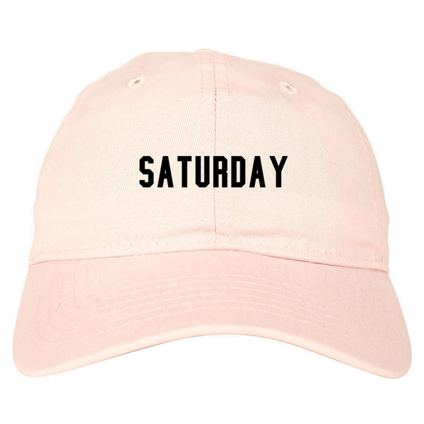 Saturday Days Of The Week pink dad hat