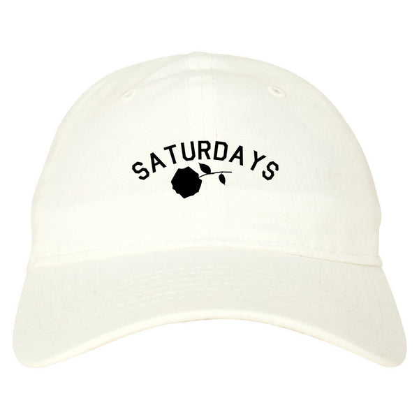 Saturdays Rose Dad Hat White