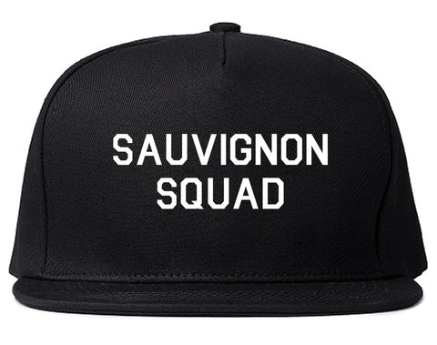 Sauvignon Squad Bachelorette Party Black Snapback Hat
