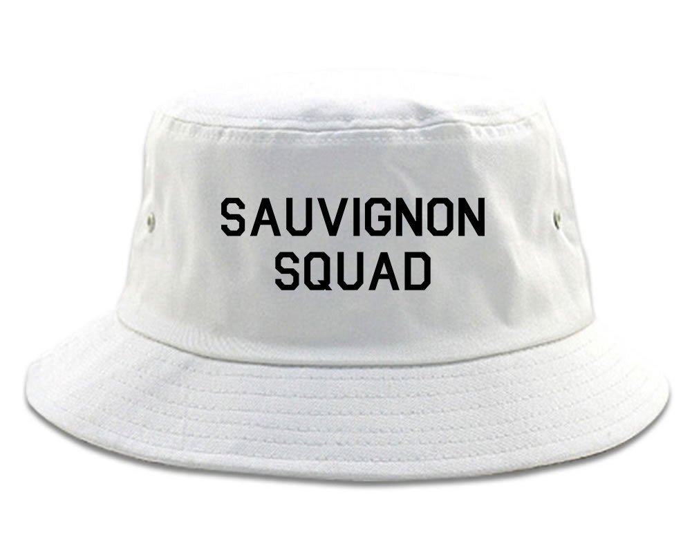 Sauvignon Squad Bachelorette Party White Bucket Hat