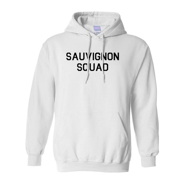 Sauvignon Squad Bachelorette Party White Pullover Hoodie