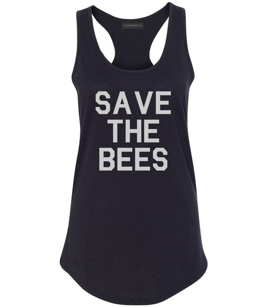 Save The Bees Nature Black Racerback Tank Top