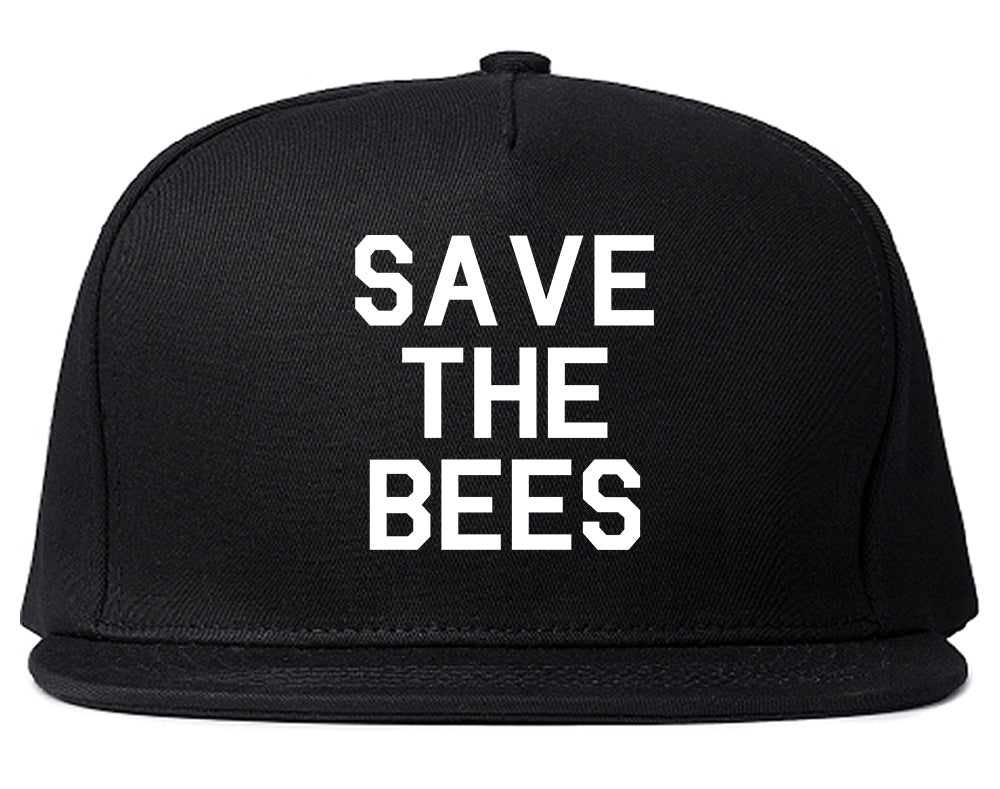 Save The Bees Nature Black Snapback Hat