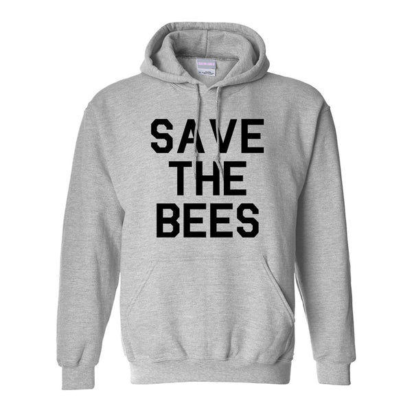 Save The Bees Nature Grey Pullover Hoodie