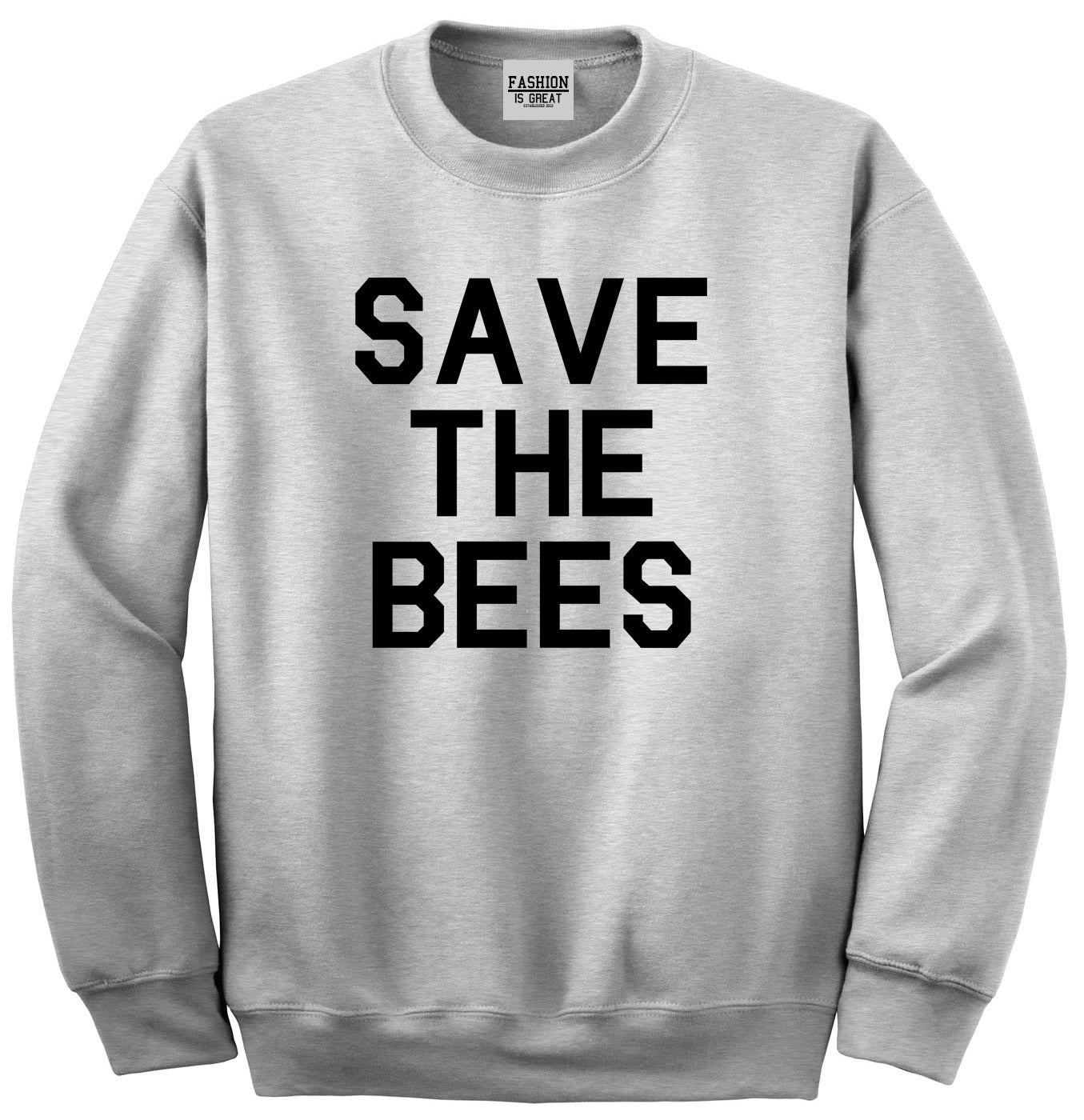 Save The Bees Nature Grey Crewneck Sweatshirt