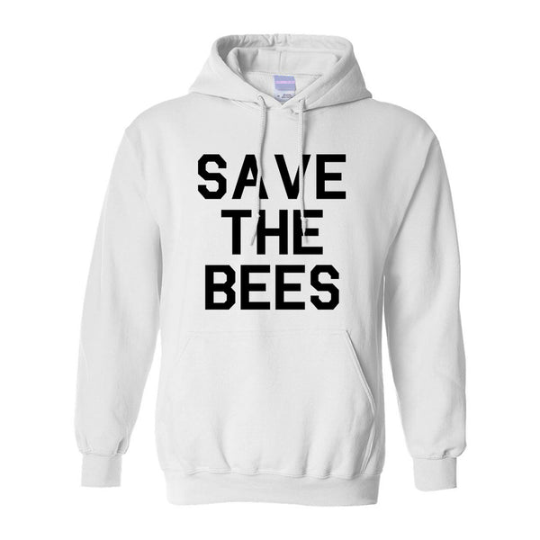 Save The Bees Nature White Pullover Hoodie
