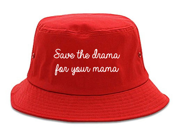Save The Drama Red Bucket Hat