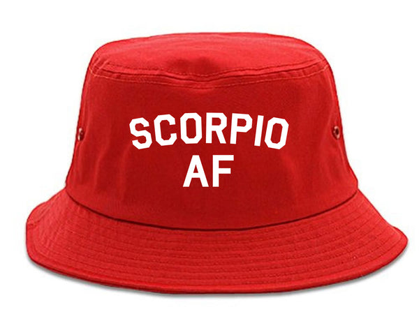 Scorpio AF Astrology Sign Red Bucket Hat