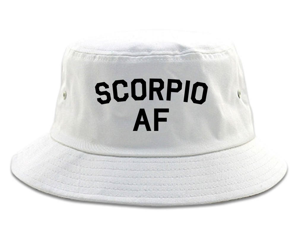 Scorpio AF Astrology Sign White Bucket Hat
