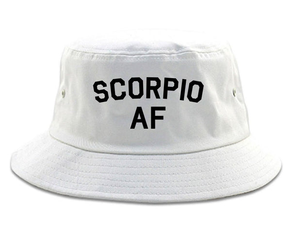 Scorpio AF Astrology Sign White Bucket Hat