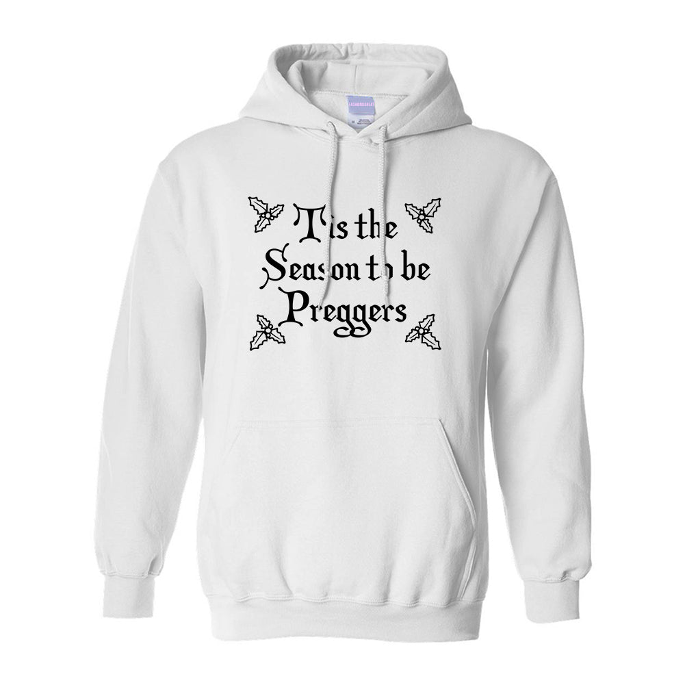 Season To Be Preggers christmas holiday White Pullover Hoodie