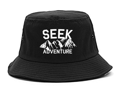 Seek Adventure Hiking Camping Bucket Hat Black