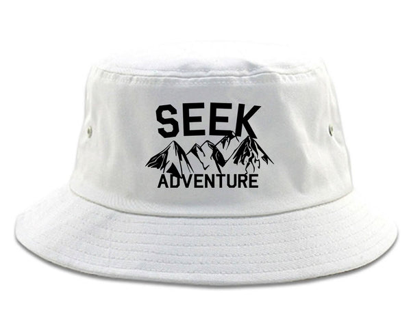 Seek Adventure Hiking Camping Bucket Hat White