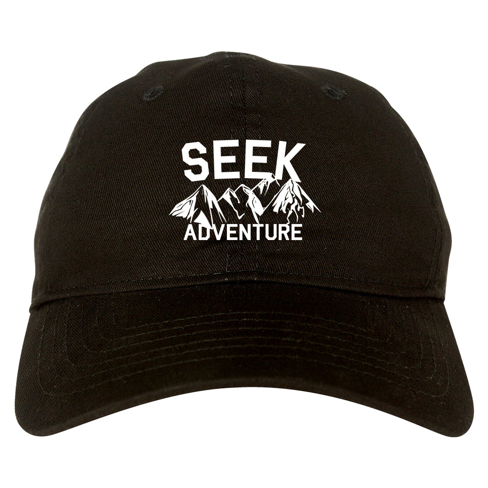 Seek Adventure Hiking Camping Dad Hat Black
