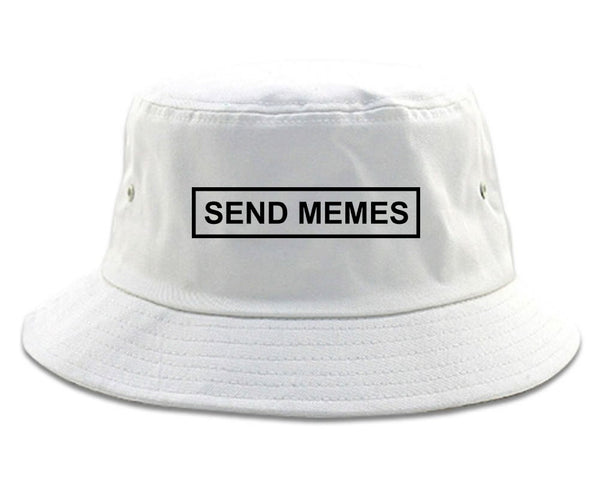 Send Memes Box Funny Bucket Hat White