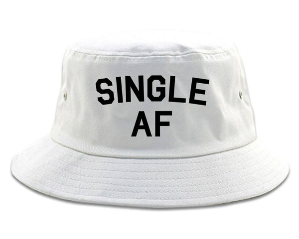 Single AF Girls Night Bucket Hat White