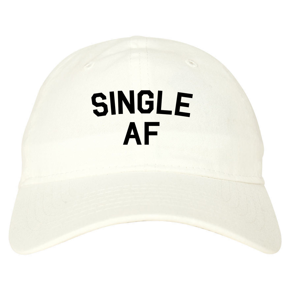 Single AF Girls Night Dad Hat White
